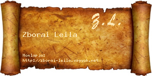 Zborai Leila névjegykártya